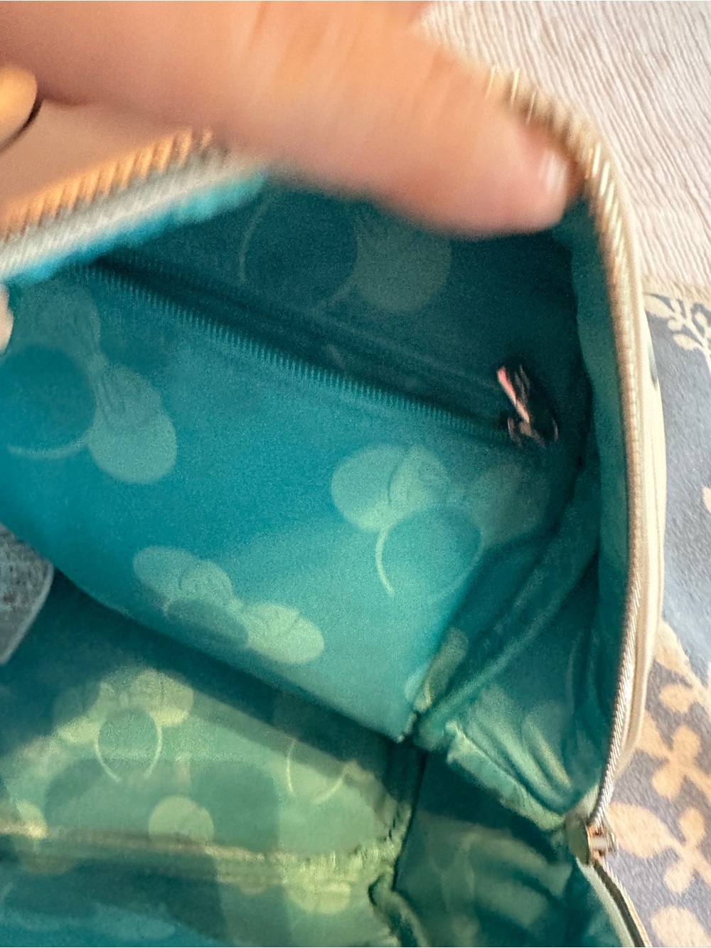Loungefly x Disney Parks White Minnie Ear Pattern Mini Backpack - Picture 4 of 7